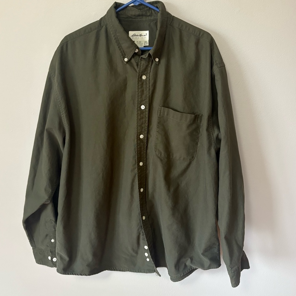 Eddie Bauer Cotton Flannel Button Down Men's XL